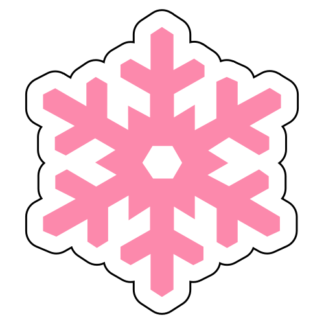 Snow Flake Sticker (Pink)